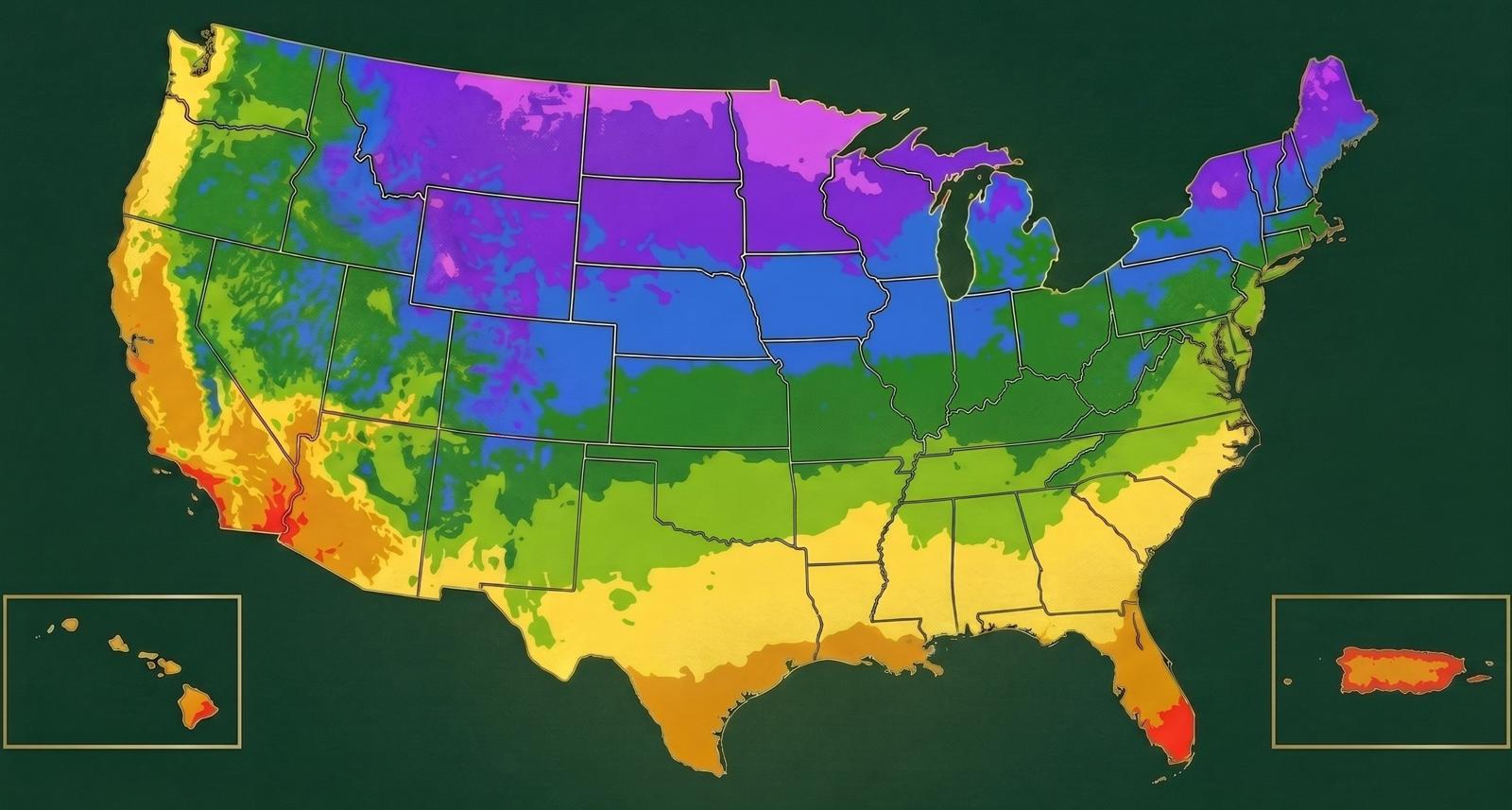 USDA Plant Hardiness Zone Map Reference